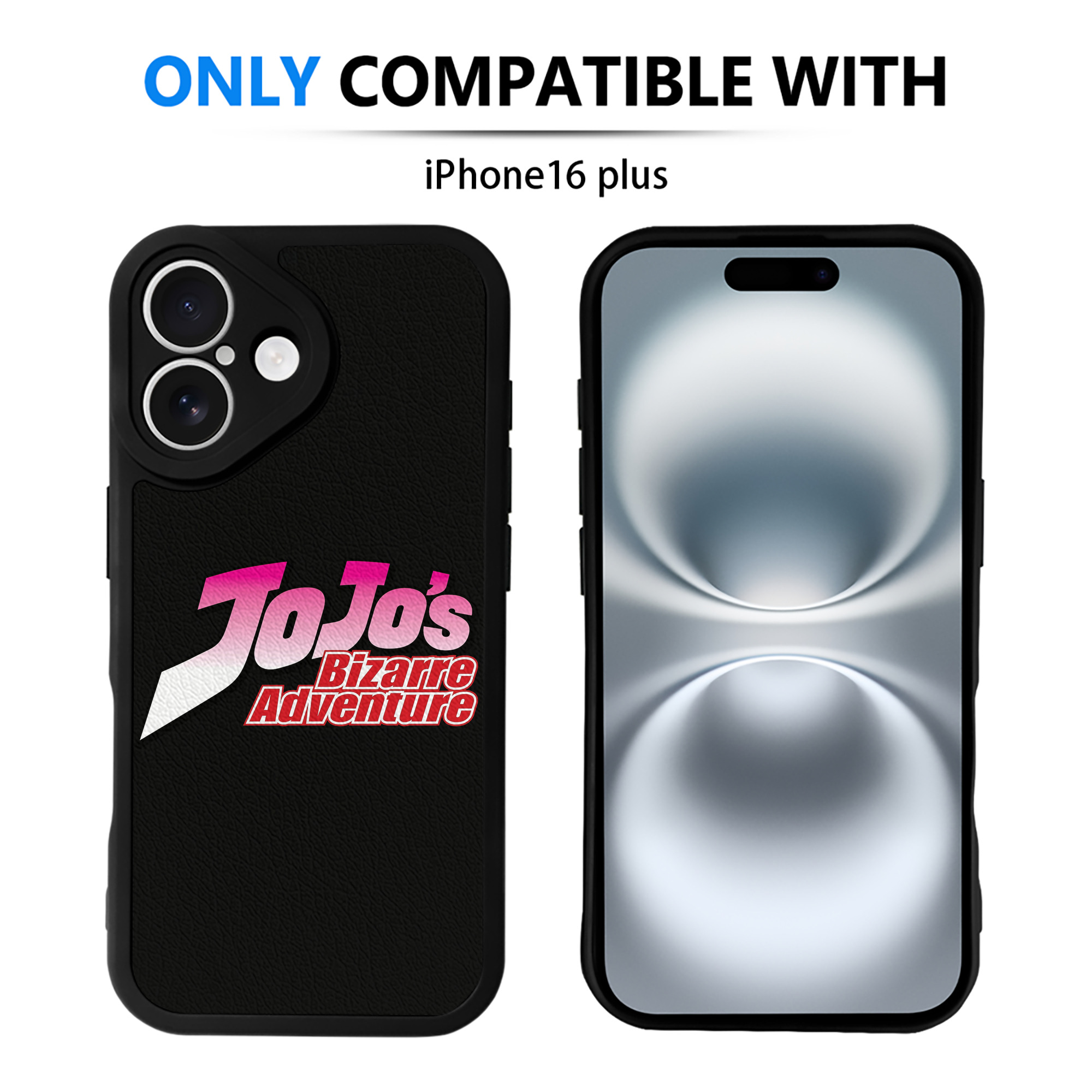 （画像用） ジョジョの奇妙な冒険 JoJo's Bizarre Adventure 【iPhone 16シリーズ対応】シリコンスマホケース（レザー調） 材質：シリコン